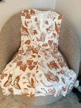 Xena Linen Dress in Woodland Wonder 🍄